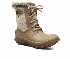 Women's Bogs Footwear Womens Arcata Cozy Chevron Winter Boots Taupe -Journee Shop 2 37