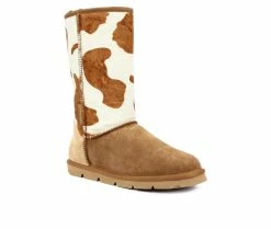 Women's Superlamb Turano 11 Inch Winter Boots Tan Cow -Journee Shop 2 376