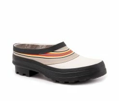 Women's Pendleton Serape Stripe Garden Clog Rain Shoes White 9 Women's Pendleton Serape Stripe Garden Clog Rain Shoes White -Journee Shop 2 38