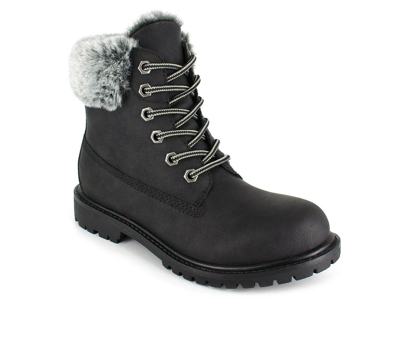 Women's Unionbay Mason Winter Lace-Up Boots Black 5 Women's Unionbay Mason Winter Lace-Up Boots Black - Image 3
