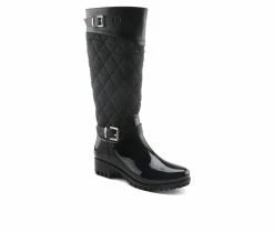 Women's SPRING STEP Lenina Rain Boots Black 10 Women's SPRING STEP Lenina Rain Boots Black -Journee Shop 2 41
