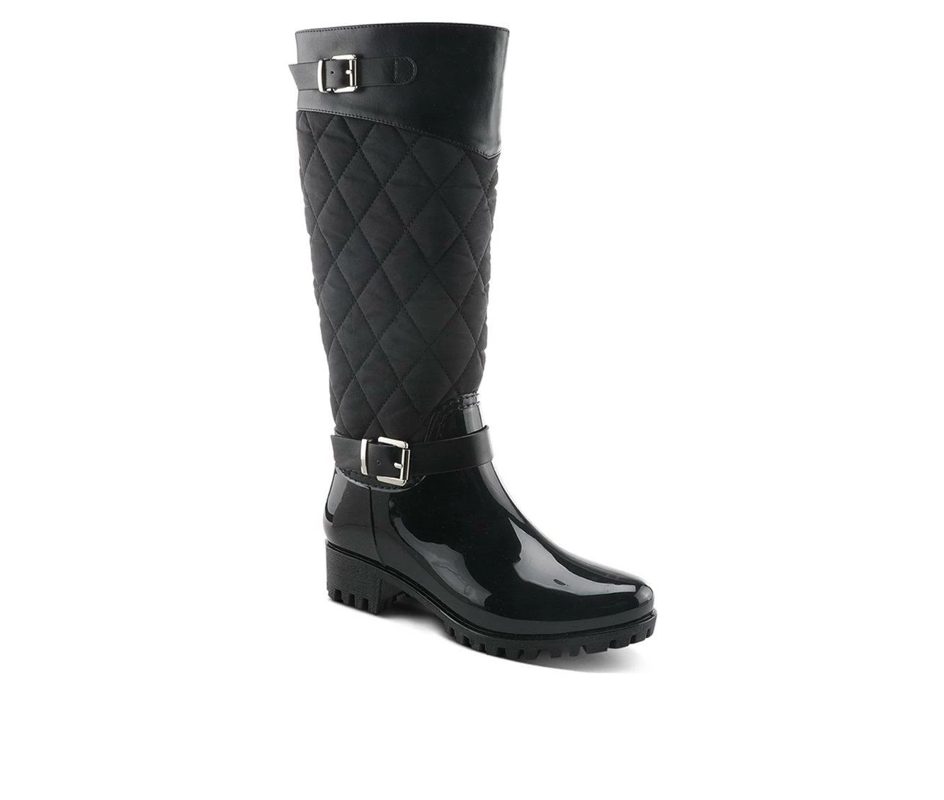 Women's SPRING STEP Lenina Rain Boots Black 5 Women's SPRING STEP Lenina Rain Boots Black - Image 3