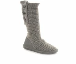 Women's Bearpaw Knit Tall Boots Grey II -Journee Shop 2 427