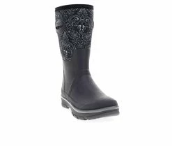 Women's Western Chief Bandana Neoprene Mid Rain Boots Black -Journee Shop 2 49