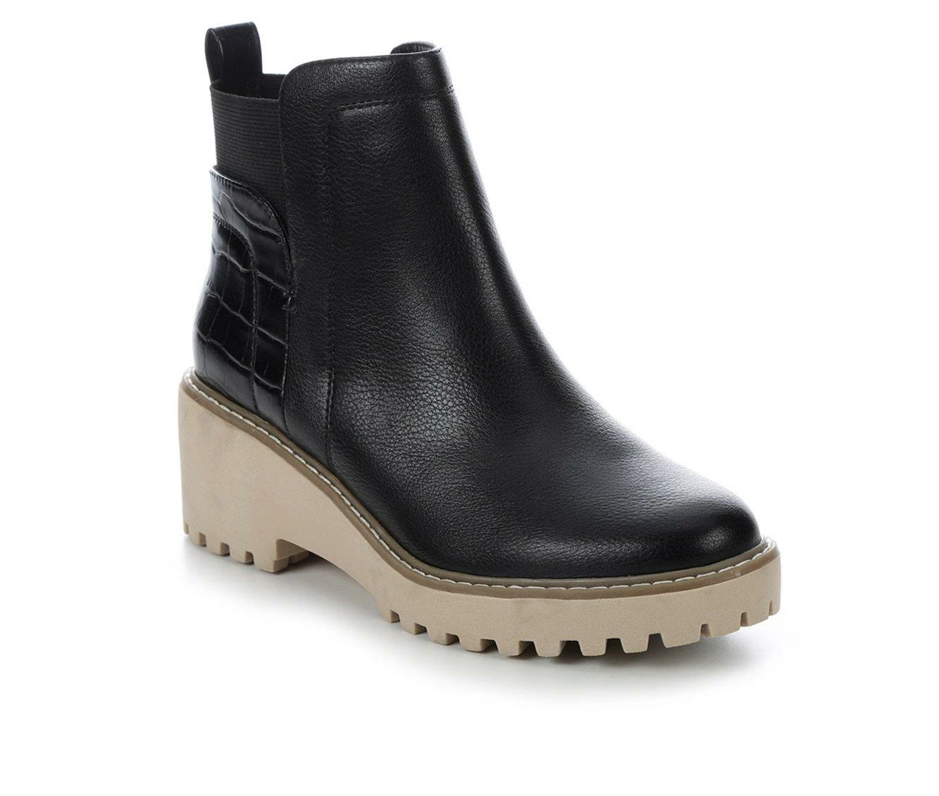 Women's DV BY DOLCE VITA Rielle Chelsea Boots Black Croco 5 Women's DV BY DOLCE VITA Rielle Chelsea Boots Black Croco - Image 3