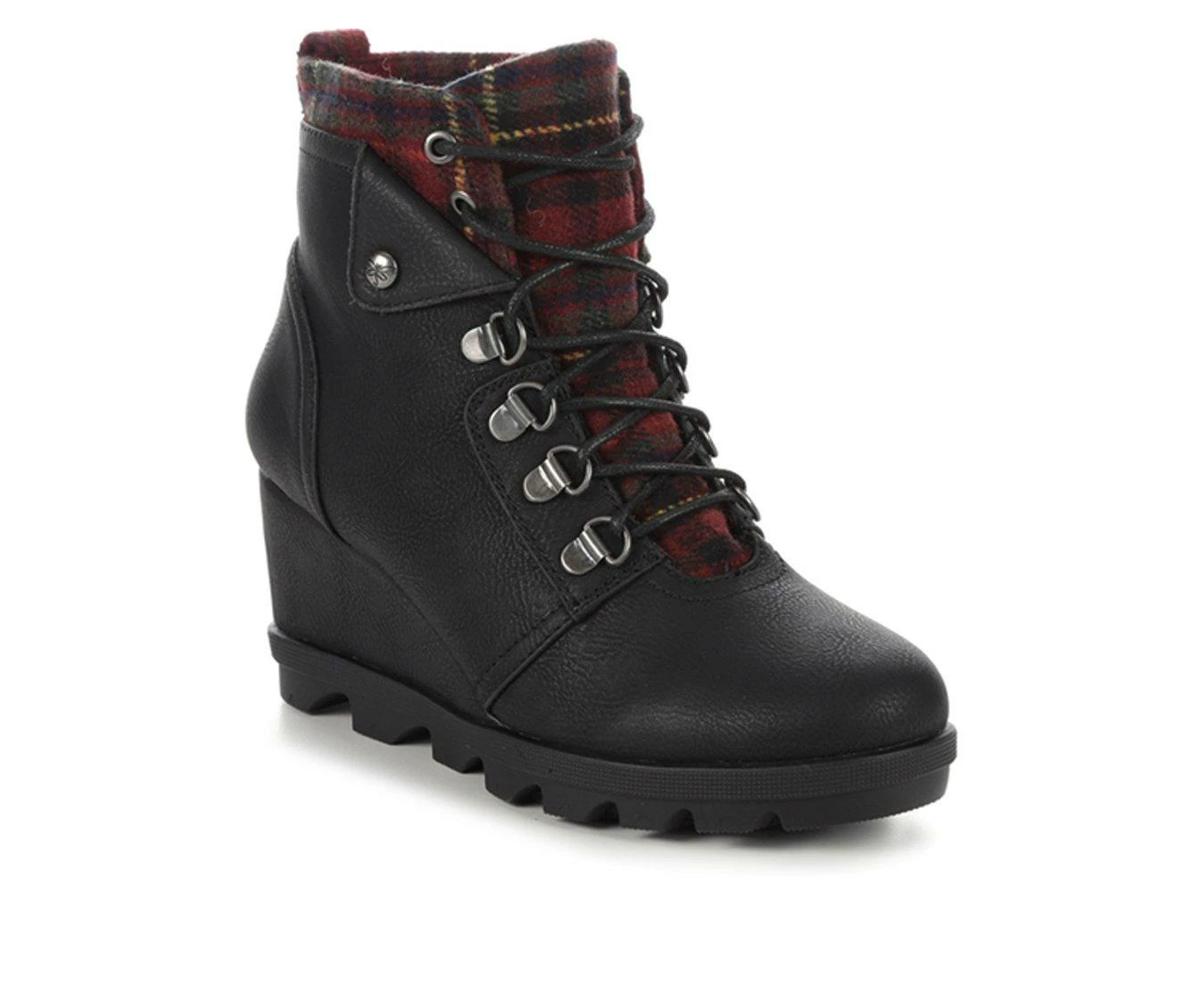 Women's Sugar Highness Wedge Booties Black 5 Women's Sugar Highness Wedge Booties Black - Image 3