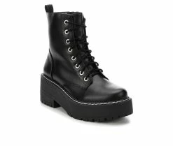 Women's Soda Fling Platform Wedge Boots Black 10 Women's Soda Fling Platform Wedge Boots Black -Journee Shop 2 521