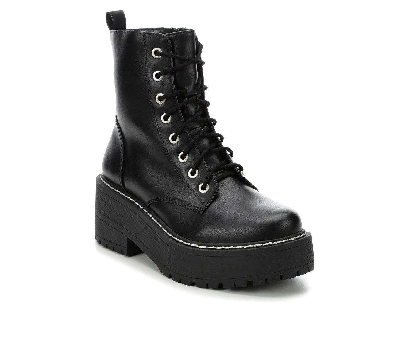 Women's Soda Fling Platform Wedge Boots Black 5 Women's Soda Fling Platform Wedge Boots Black - Image 3