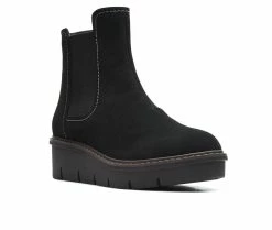 Women's Clarks Airabell Move Chelsea Booties Black Suede -Journee Shop 2 529