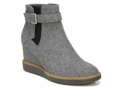 Women's Dr. Scholls Jacinda Wedge Booties Grey Flannel -Journee Shop 2 533