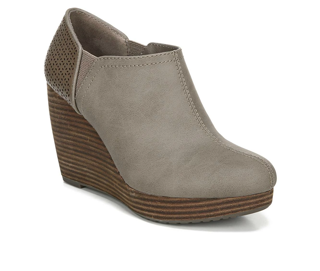 Women's Dr. Scholls Harlow Wedge Booties Taupe Synthetic 5 Women's Dr. Scholls Harlow Wedge Booties Taupe Synthetic - Image 3