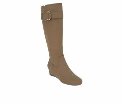 Women's Impo Genia Knee High Wedge Boots Hummus -Journee Shop 2 539
