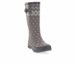 Women's Western Chief Fair Isle Tall Rain Boots Taupe 10 Women's Western Chief Fair Isle Tall Rain Boots Taupe -Journee Shop 2 54