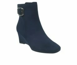 Women's Impo Jalisa Wedge Booties Midnight Blue -Journee Shop 2 540