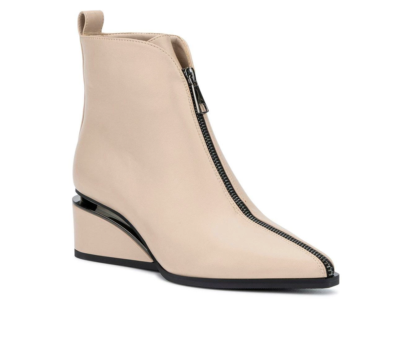 Women's Torgeis Marion Wedge Booties Beige 5 Women's Torgeis Marion Wedge Booties Beige - Image 3