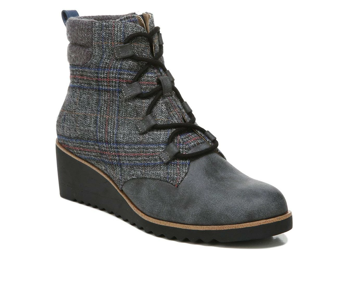 Women's LifeStride Zone Wedge Booties Grey Multi 4 Women's LifeStride Zone Wedge Booties Grey Multi - Image 3