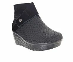 Women's Bernie Mev Jacqueline Wedge Booties Black -Journee Shop 2 562