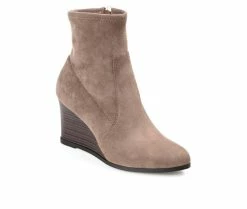 Women's Journee Collection Hepburn Wedge Booties Taupe 10 Women's Journee Collection Hepburn Wedge Booties Taupe -Journee Shop 2 572