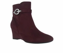 Women's Impo Jaden Wedge Booties Burgundy -Journee Shop 2 575