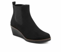 Women's Aerosoles Brandi Wedge Booties Black 10 Women's Aerosoles Brandi Wedge Booties Black -Journee Shop 2 579