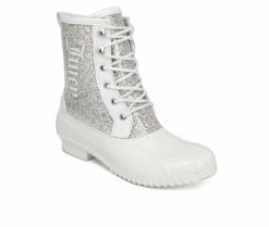 Women's Juicy Talos Duck Boots White 10 Women's Juicy Talos Duck Boots White -Journee Shop 2 59