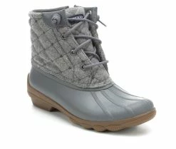 Women's Sperry Syren Gulf Wool Quilt Duck Boots Grey 10 Women's Sperry Syren Gulf Wool Quilt Duck Boots Grey -Journee Shop 2 6