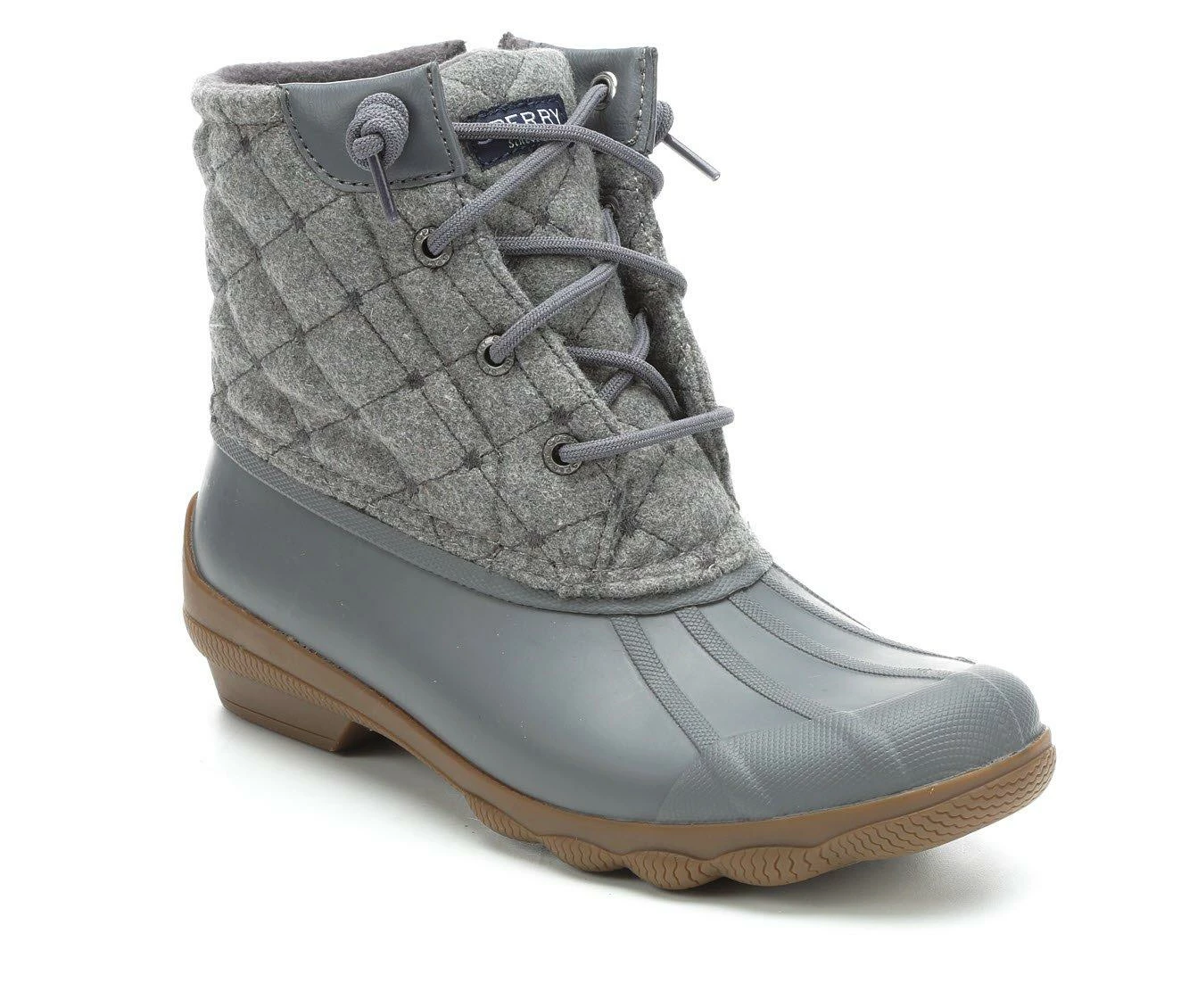 Women's Sperry Syren Gulf Wool Quilt Duck Boots Grey 5 Women's Sperry Syren Gulf Wool Quilt Duck Boots Grey - Image 3