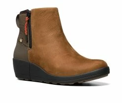 Women's Bogs Footwear Vista Rugged Zip-Up Rain Booties Cognac -Journee Shop 2 60