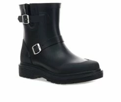 Women's Chooka Moto Mid Boot Rain Boots Black -Journee Shop 2 70