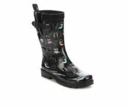 Women's Capelli New York Branches & Owls Mid Rain Boots Black 10 Women's Capelli New York Branches & Owls Mid Rain Boots Black -Journee Shop 2 75