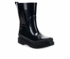 Women's Chooka Damascus Mid Rain Boot Black -Journee Shop 2 77
