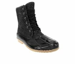 Women's Sugar Skylar 2 Duck Boots Black Glitter 10 Women's Sugar Skylar 2 Duck Boots Black Glitter -Journee Shop 2 86