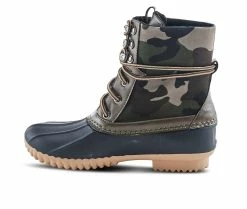 Women's SPRING STEP Duckie - Camo Rain Boots Green Multi -Journee Shop 3 118