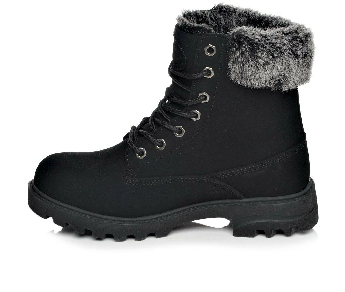 Women's Lugz Empire Hi Fur Boots Black/Charcoal 6 Women's Lugz Empire Hi Fur Boots Black/Charcoal - Image 4