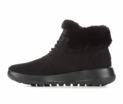 Women's Skechers Go Go Joy Bundle Up Winter Booties Black -Journee Shop 3 155