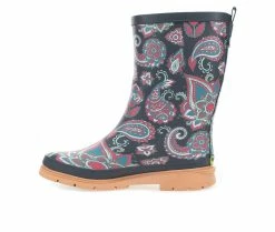 Women's Western Chief Paisley Pop Mid Boot Rain Boots Gray 11 Women's Western Chief Paisley Pop Mid Boot Rain Boots Gray -Journee Shop 3 26