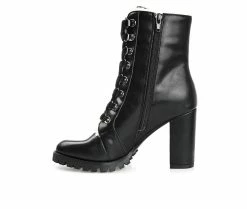 Women's Journee Collection Fauna Heeled Combat Booties Black 11 Women's Journee Collection Fauna Heeled Combat Booties Black -Journee Shop 3 284