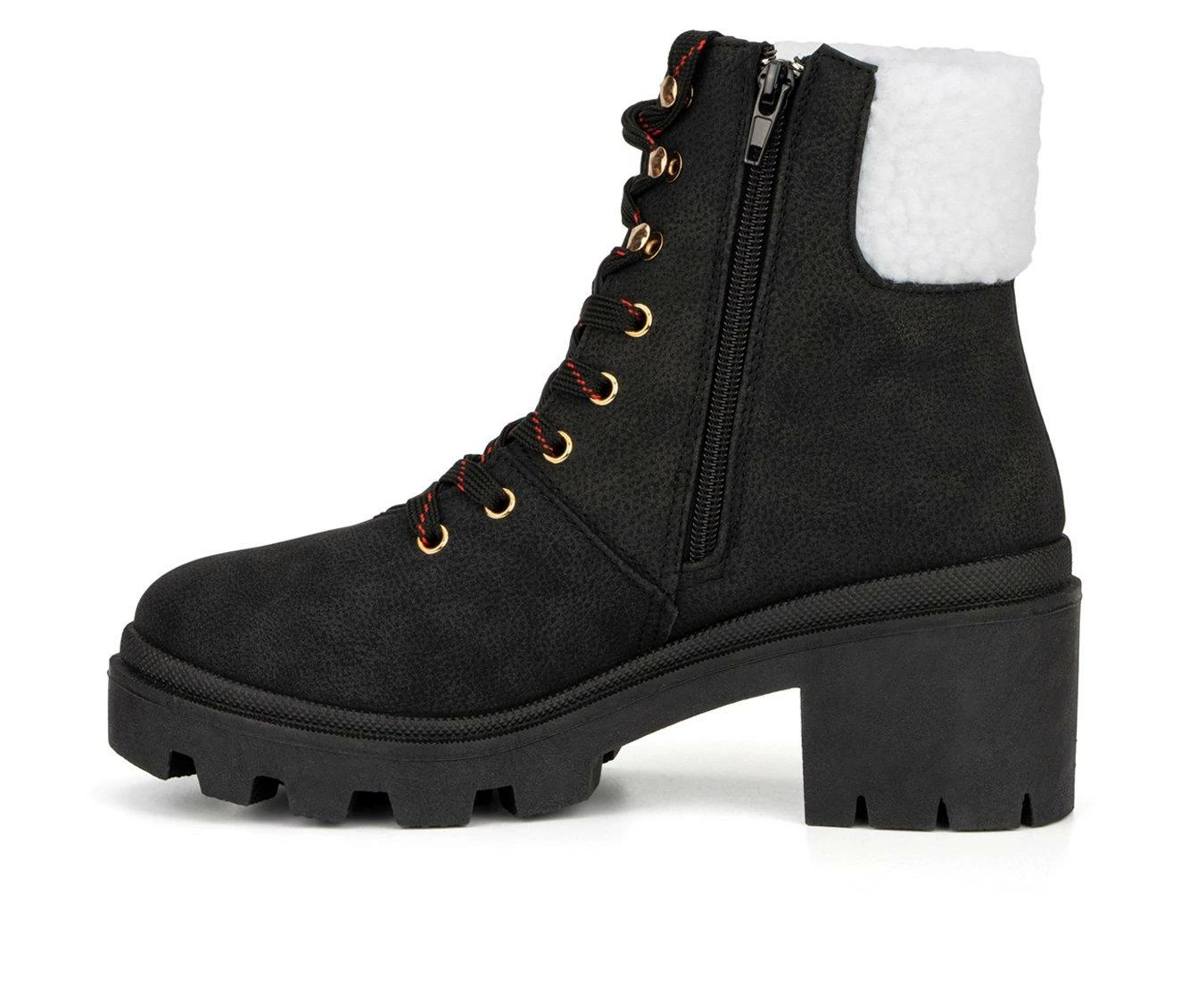 Women's Olivia Miller Ariel Lace-Up Boots Black 6 Women's Olivia Miller Ariel Lace-Up Boots Black - Image 4