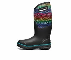 Women's Bogs Footwear "Design A Boot" Rainbow Dots Winter Boots Black Multi -Journee Shop 3 333