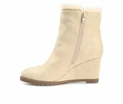 Women's Journee Collection Nonie Winter Wedge Boots Sand -Journee Shop 3 340