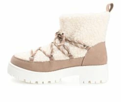 Women's Journee Collection Roylynn Lugged Winter Booties Taupe -Journee Shop 3 351