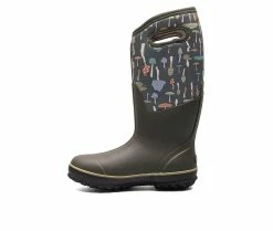 Women's Bogs Footwear Classic Tall Mushroom Winter Boots Dk Green Multi -Journee Shop 3 40
