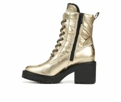 Women's Franco Sarto Dizzy2 Water Repellent Heeled Booties Gold 11 Women's Franco Sarto Dizzy2 Water Repellent Heeled Booties Gold -Journee Shop 3 450