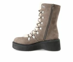 Women's Journee Collection Kannon Platform Lace-Up Boots Taupe 11 Women's Journee Collection Kannon Platform Lace-Up Boots Taupe -Journee Shop 3 462