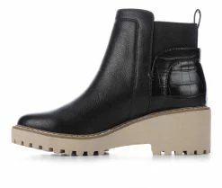 Women's DV BY DOLCE VITA Rielle Chelsea Boots Black Croco 11 Women's DV BY DOLCE VITA Rielle Chelsea Boots Black Croco -Journee Shop 3 509