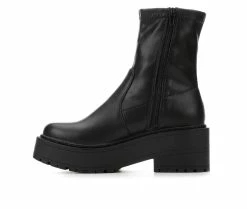 Women's Soda Inaki Platform Wedge Boots Black -Journee Shop 3 511