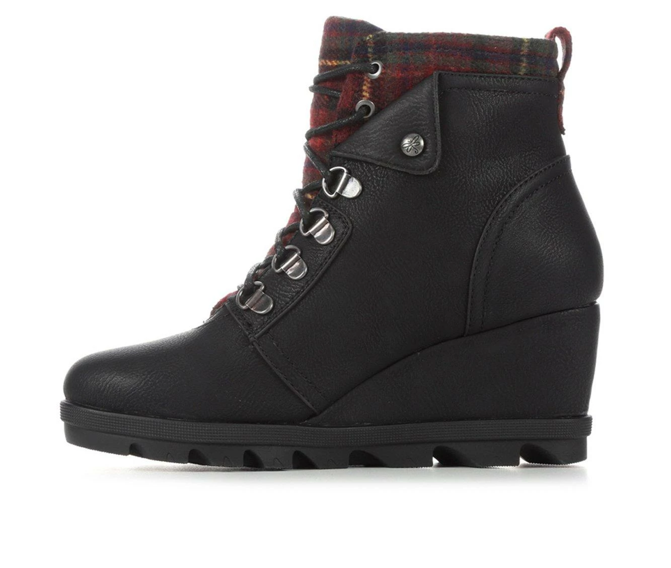 Women's Sugar Highness Wedge Booties Black 6 Women's Sugar Highness Wedge Booties Black - Image 4