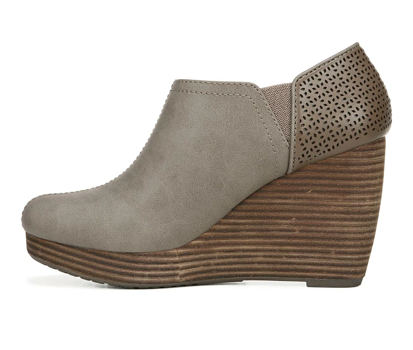 Women's Dr. Scholls Harlow Wedge Booties Taupe Synthetic 6 Women's Dr. Scholls Harlow Wedge Booties Taupe Synthetic - Image 4