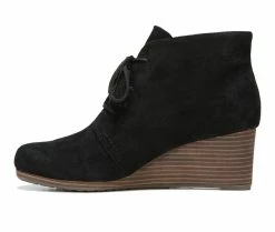 Women's Dr. Scholls Dakota Wedge Booties Black Fabric -Journee Shop 3 530