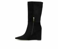 Women's Gabrielle Union Leticia Knee High Wedge Boots Black -Journee Shop 3 544